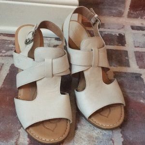Ivory/cream born sandals